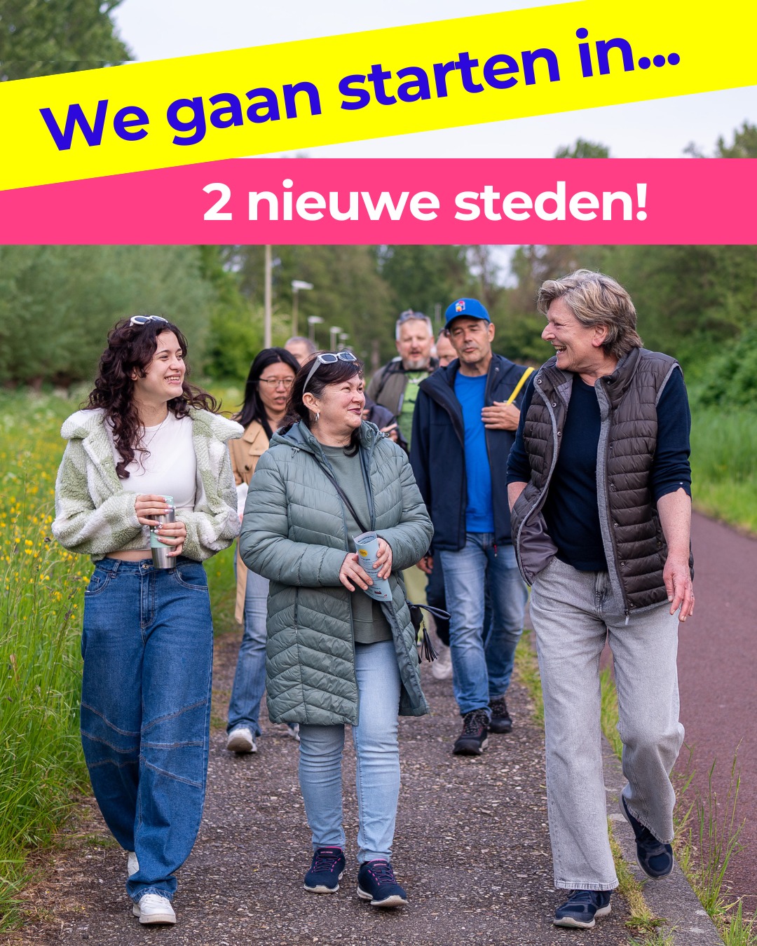 𝗜𝗻 𝗷𝘂𝗻𝗶 𝘀𝘁𝗮𝗿𝘁𝗲𝗻 𝘄𝗲 𝗶𝗻 𝟮 𝗻𝗶𝗲𝘂𝘄𝗲 𝘀𝘁𝗲𝗱𝗲𝗻! 💙
Waar?
Het begint allebei met een G...
De ene is bekend als bruisende studentenstad, de andere om haar kaas. Noord-Nederland en het Groene Hart.
Weet je het al?
Vanaf juni organiseren we wekelijkse taalwandelingen in 𝗚𝗿𝗼𝗻𝗶𝗻𝗴𝗲𝗻 en 𝗚𝗼𝘂𝗱𝗮. En we zoeken vrijwilligers!
Als vrijwilliger loop je één uur mee met een nieuwkomer die Nederlands leert. Je hoeft niks voor te bereiden. Je wandelt, je praat, je zet 6000 stappen, en je neemt een bijzonder gesprek mee naar huis.
In Groningen lopen we elke dinsdagavond. In Gouda elke maandagavond.
𝗪𝗶𝗹 𝗷𝗲 𝗺𝗲𝗲𝗹𝗼𝗽𝗲𝗻 𝗮𝗹𝘀 𝘃𝗿𝗶𝗷𝘄𝗶𝗹𝗹𝗶𝗴𝗲𝗿?
Stuur ons een bericht of ga naar website.
Tot snel! 🚶